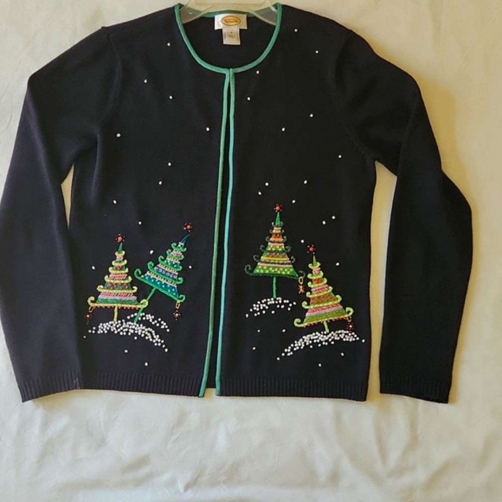 Talbots Christmas Cardigan